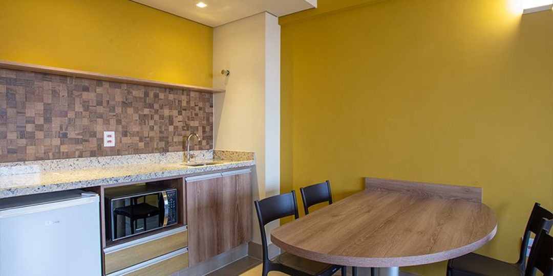 Cozinha americana da suíte no Enjoy Solar das Águas Park Resort