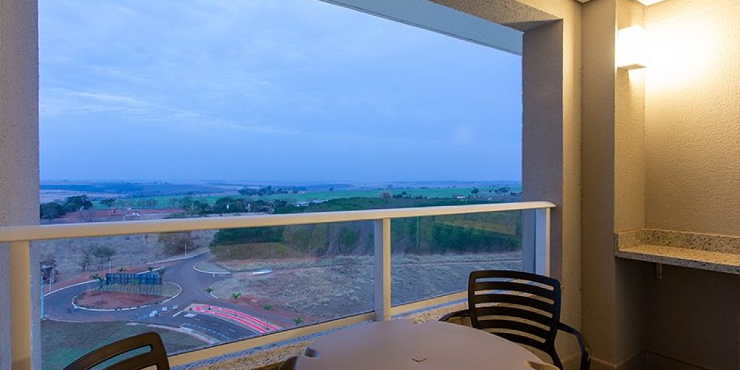 Sacada da suíte com vista no Enjoy Solar das Águas Park Resort